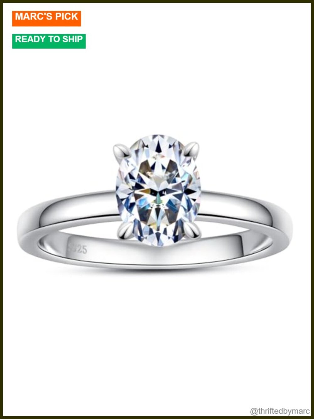 Moissanite Engagement Ring 1CT 925 Sterling Silver Infinity Twisted Promise